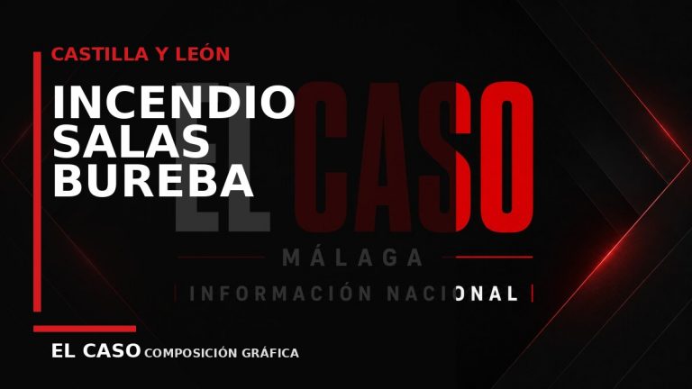 Composición gráfica editorial de El Caso Málaga sobre El incendio de Salas de Bureba pierde intensidad tras alcanzar gravedad 1