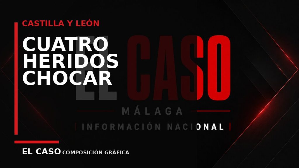 Composición gráfica editorial de El Caso Málaga sobre Cuatro heridos al chocar una furgoneta y un camión en La Robla