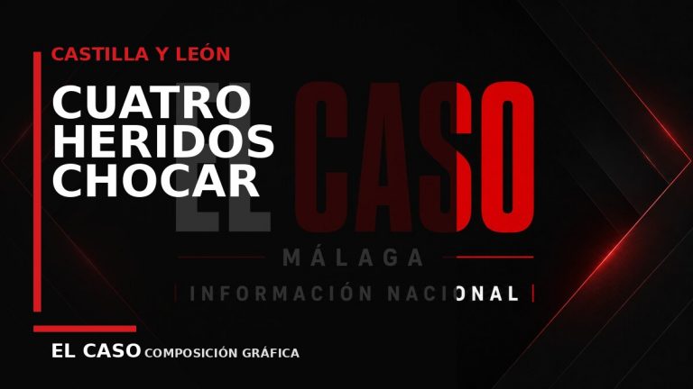 Composición gráfica editorial de El Caso Málaga sobre Cuatro heridos al chocar una furgoneta y un camión en La Robla