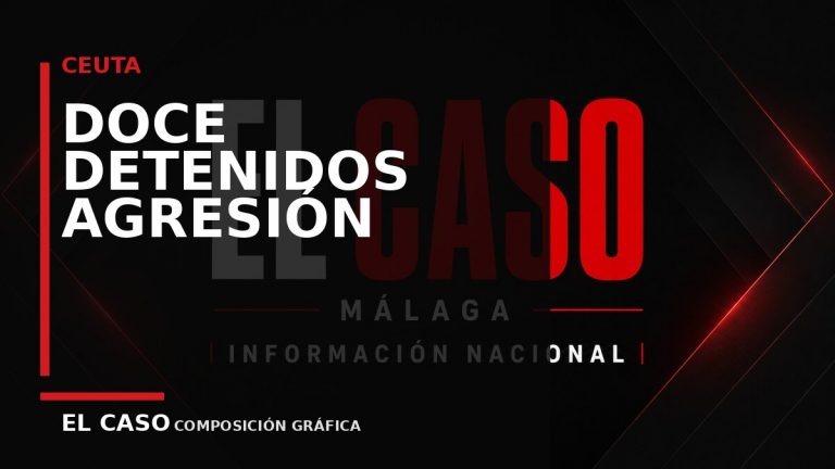 Composición gráfica editorial de El Caso Málaga sobre Doce detenidos tras una agresión con piedras que dejó cuatro militares heridos en Ceuta