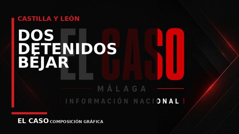 Composición gráfica editorial de El Caso Málaga sobre Dos detenidos en Béjar, uno menor, con media tonelada de cocaína en un coche
