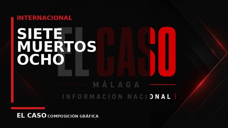 Composición gráfica editorial de El Caso Málaga sobre Siete muertos y ocho heridos al chocar un autobús contra un autorickshaw en India