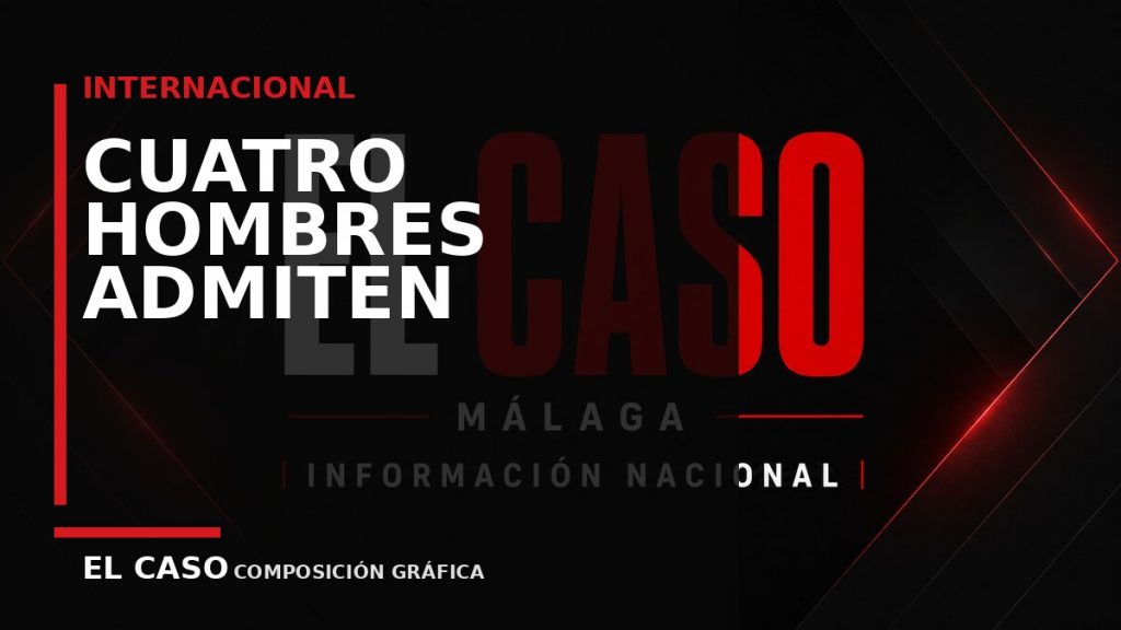 Composición gráfica editorial de El Caso Málaga sobre Cuatro hombres admiten haber incendiado cuatro ambulancias de una organización judía en Londres