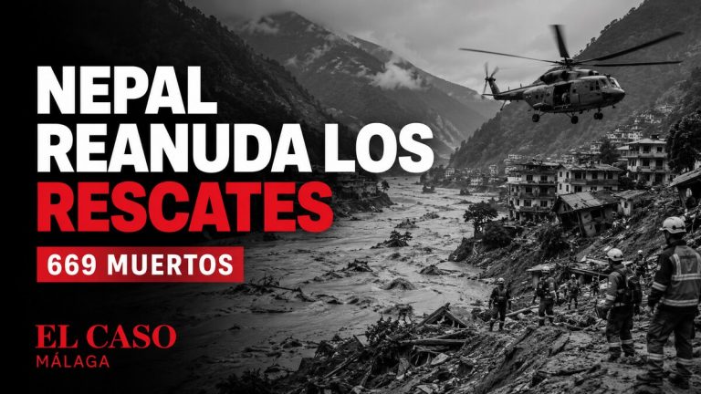 Portada editorial sobre la reanudación de los rescates en Nepal tras inundaciones con 669 muertos