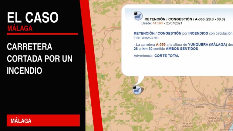 Portada editorial de El Caso Málaga: carretera cortada por un incendio — MÁLAGA