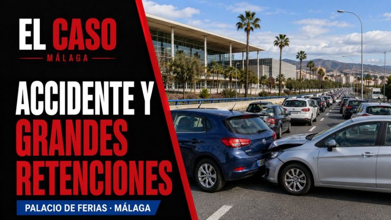 Portada editorial de El Caso Málaga sobre el accidente y las retenciones junto al Palacio de Ferias y Congresos de Málaga