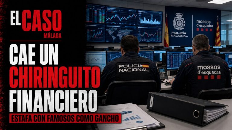 Portada editorial de El Caso Málaga sobre el chiringuito financiero desmantelado por usar famosos como gancho para estafar