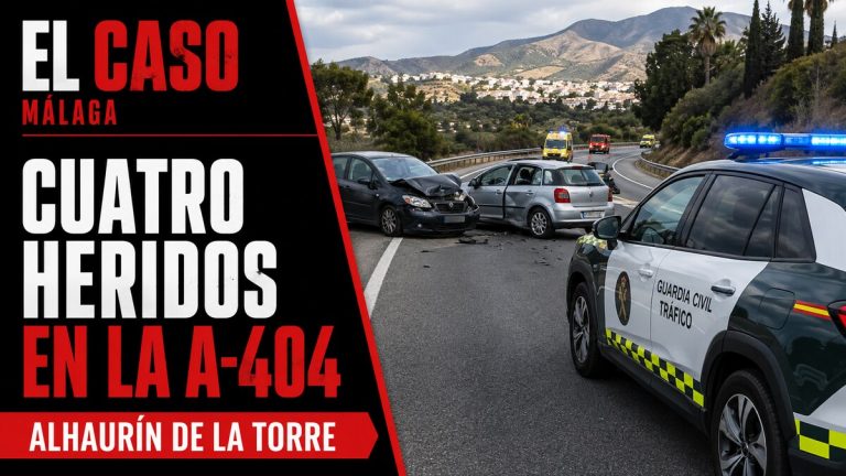 Portada editorial de El Caso Málaga sobre el accidente con cuatro heridos en la A-404 de Alhaurín de la Torre