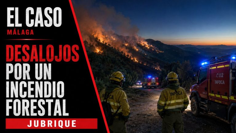 Portada editorial de El Caso Málaga sobre los desalojos preventivos por el incendio forestal de Jubrique