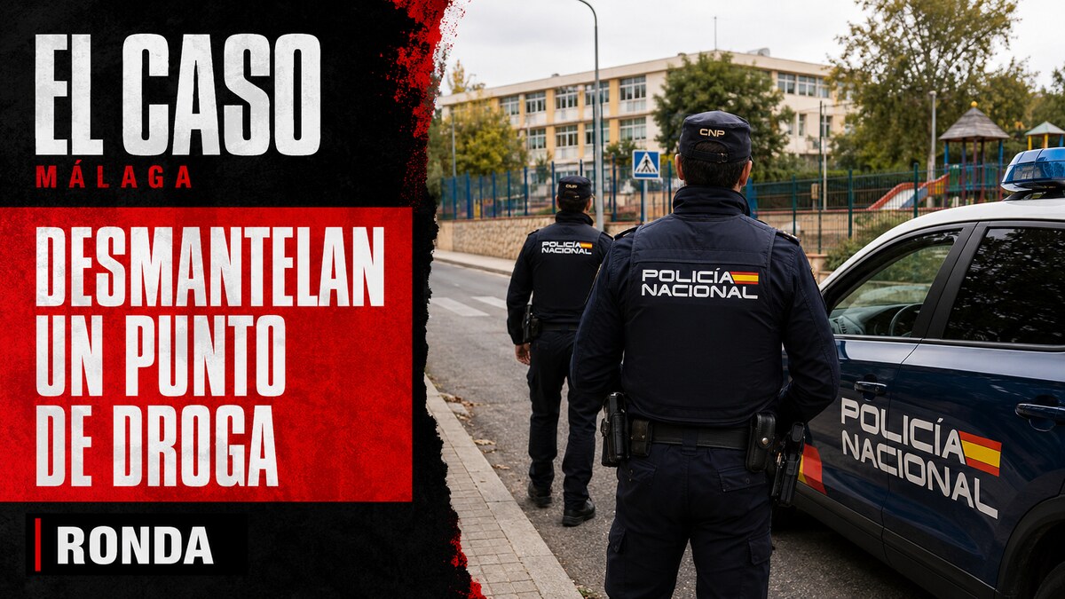 La Policía Nacional desmantela un punto de venta de drogas a escasos metros de un colegio y un parque infantil en Ronda