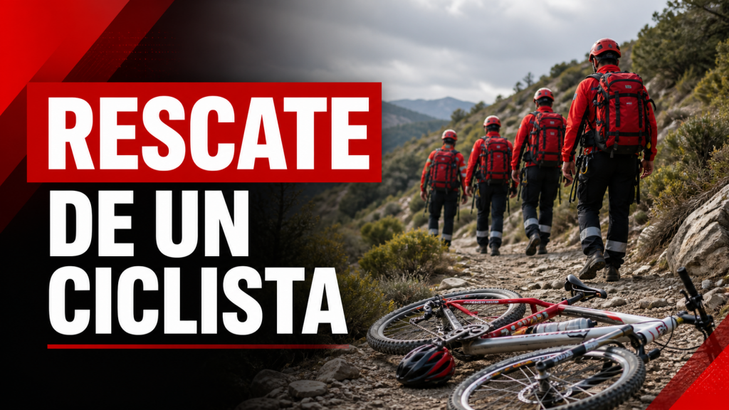 Rescatado un ciclista herido tras una caída en Canillas de Albaida