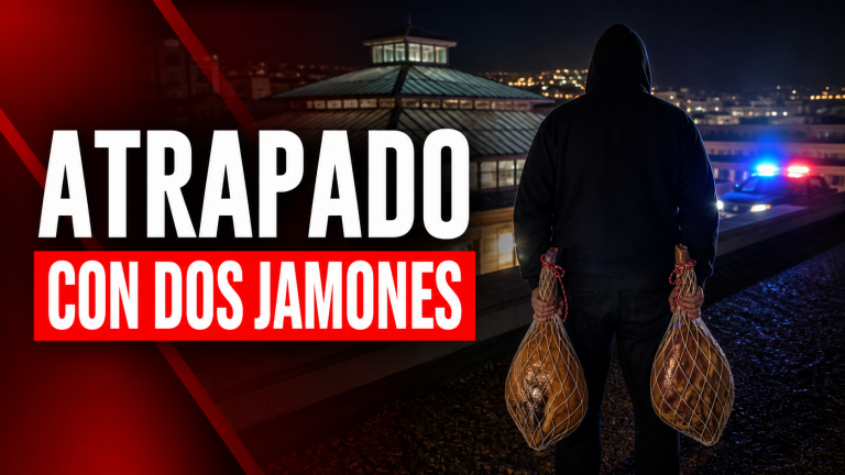 Detenido en el tejado de un mercado de Málaga con dos jamones robados