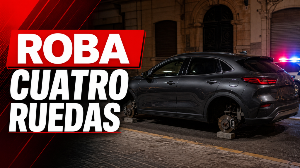 Detenido en Ronda por robar las cuatro ruedas de un vehículo y venderlas por Internet