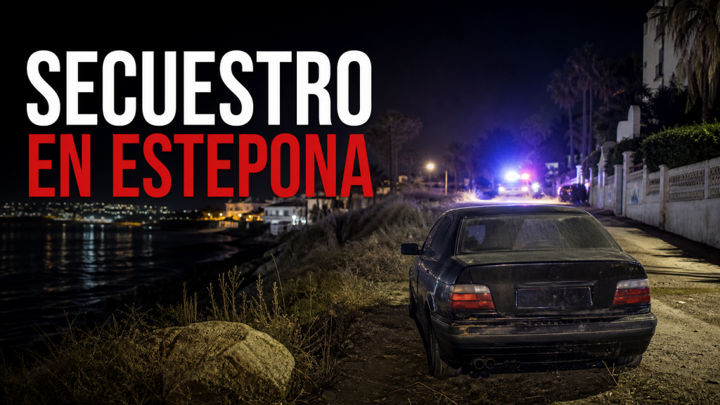Portada editorial sobre el secuestro de Mehdi B. en Estepona y una red criminal francesa