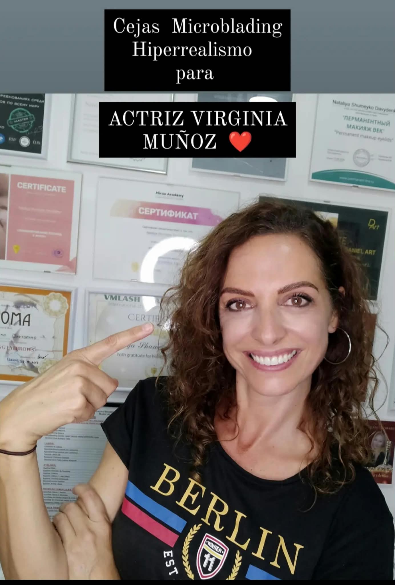 Virginia Muñoz — trabajo de cejas de Nataliya Shumeyko