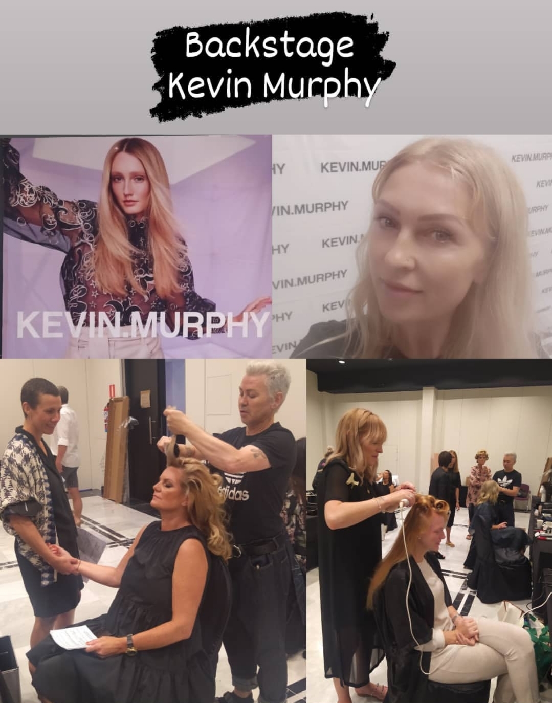 Nataliya Shumeyko en un backstage profesional de Kevin Murphy
