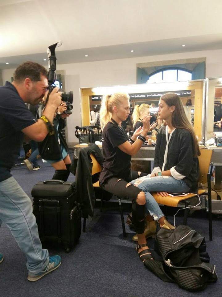 Nataliya Shumeyko — trabajo de maquillaje en backstage