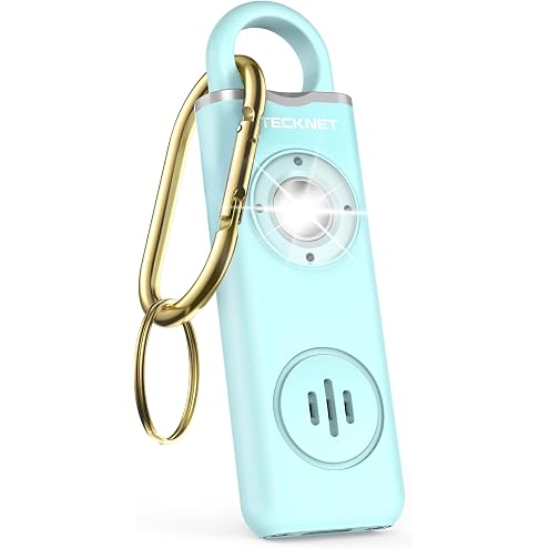 Alarma personal TECKNET 130 dB recargable con luz estroboscópica