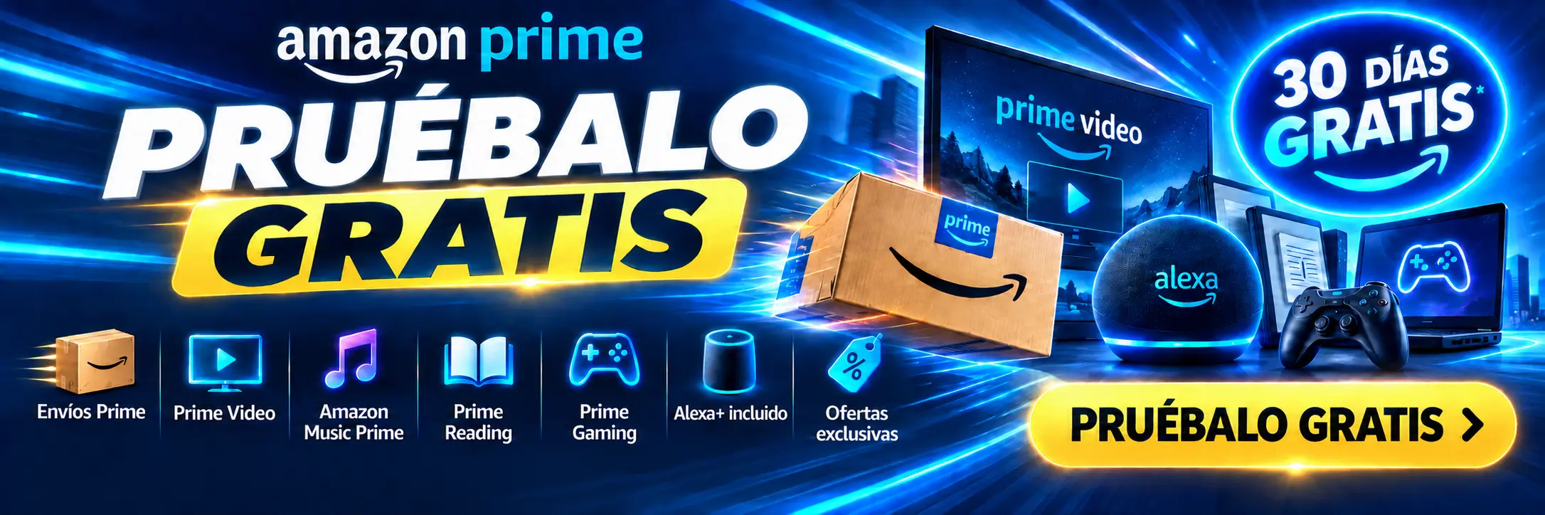 Amazon Prime: 30 días gratis y Alexa+
