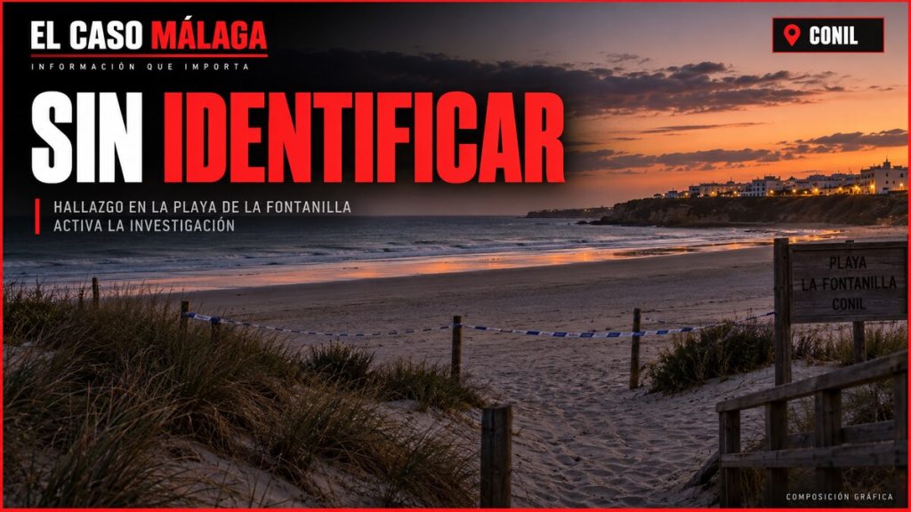 Portada editorial sobre la petición de identificación tras un hallazgo en Conil
