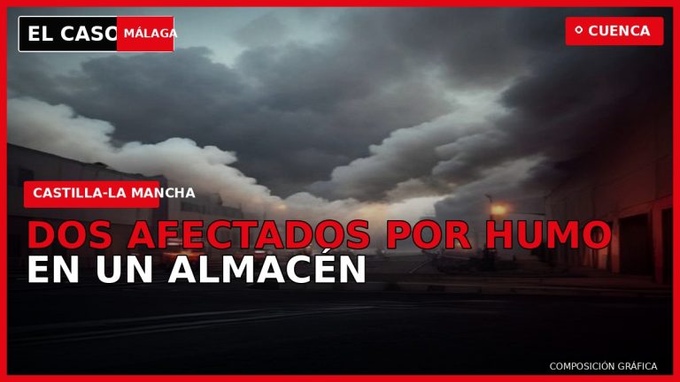 DOS AFECTADOS POR HUMO EN UN ALMACÉN de Cuenca — composición gráfica de El Caso Málaga