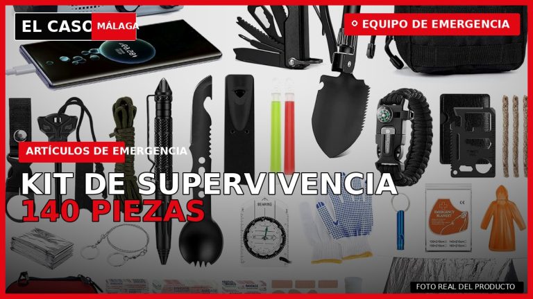 KIT DE SUPERVIVENCIA 140 PIEZAS — portada editorial de El Caso Málaga con fotografía real del producto