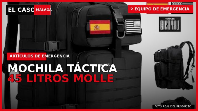 MOCHILA TÁCTICA 45 LITROS MOLLE — portada editorial de El Caso Málaga con fotografía real del producto