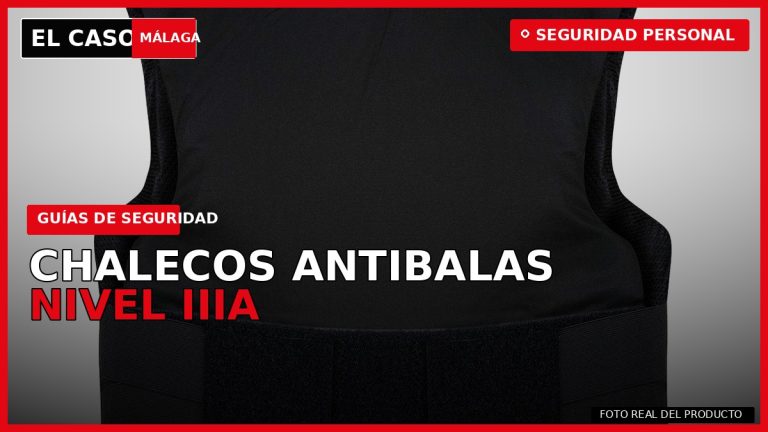 CHALECOS ANTIBALAS NIVEL IIIA — portada editorial de El Caso Málaga con fotografía real del producto