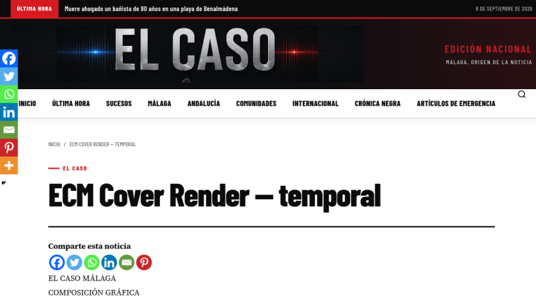 FUEGO EN EL MONTE en EL CASTILLO DE LAS GUARDAS — composición gráfica de El Caso Málaga