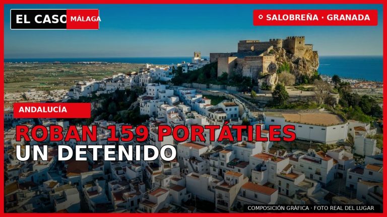 Portada de El Caso Málaga sobre el robo de 159 ordenadores portátiles en Salobreña