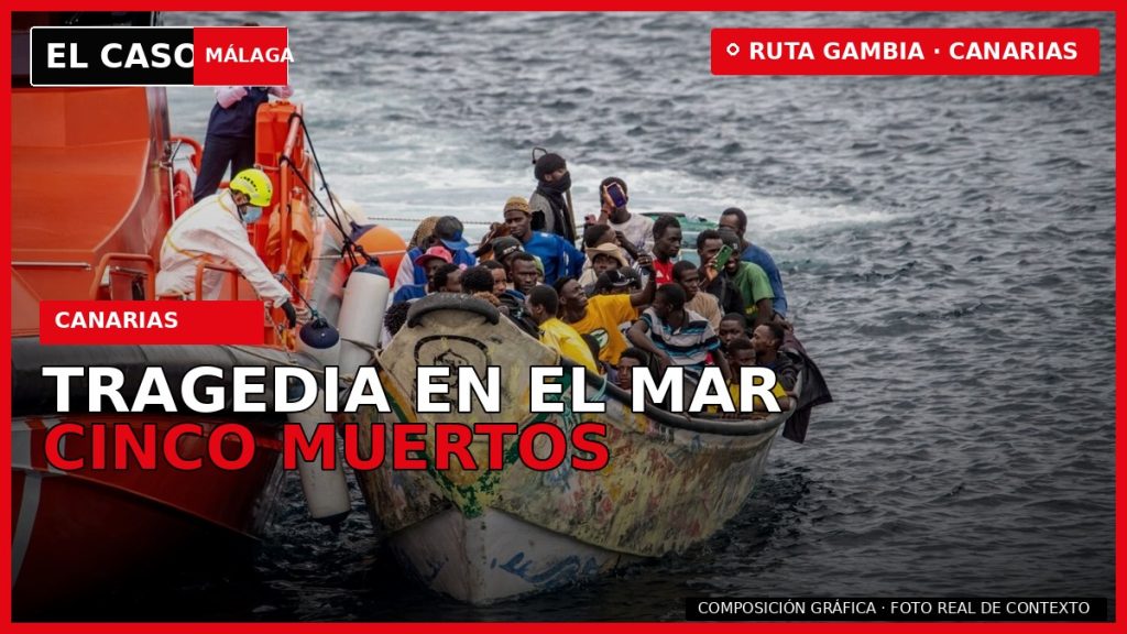 Portada de El Caso Málaga sobre cinco muertos en la ruta marítima entre Gambia y Canarias