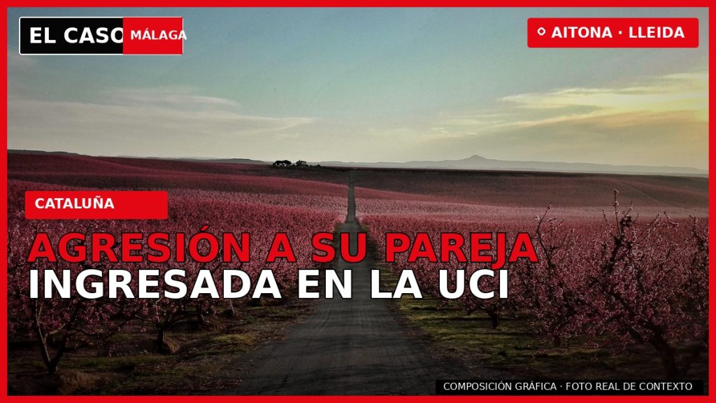 AGRESIÓN A SU PAREJA, INGRESADA EN LA UCI en Aitona — composición gráfica de El Caso Málaga