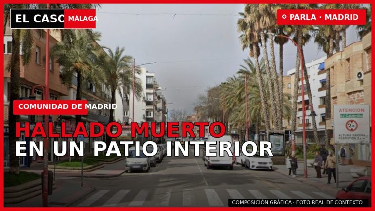 HALLADO MUERTO EN UN PATIO INTERIOR en Parla — composición gráfica de El Caso Málaga