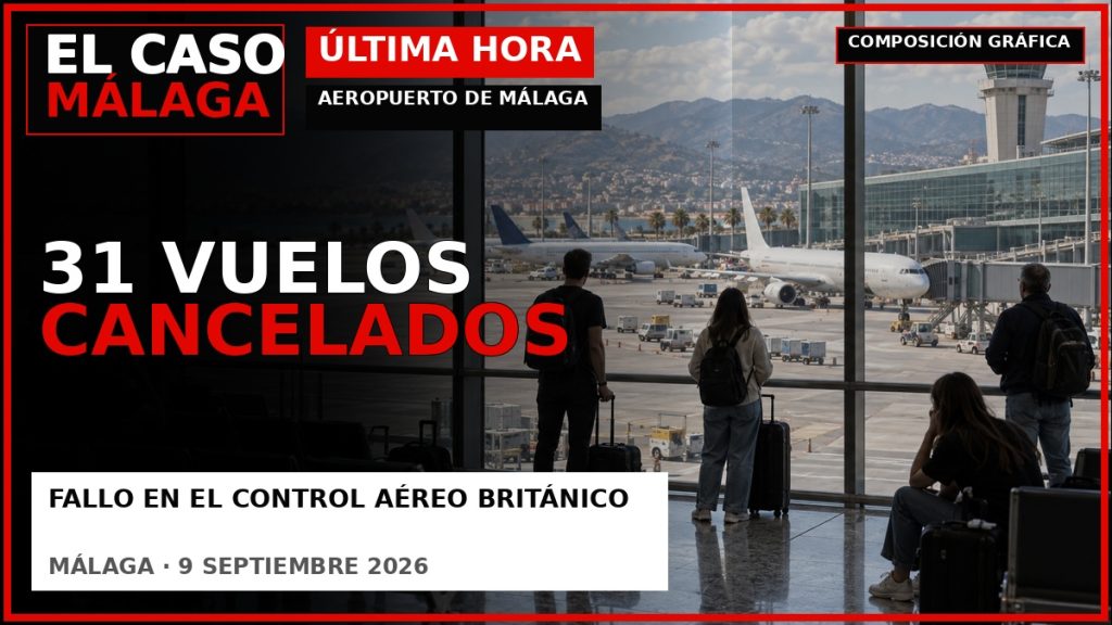 Portada ECM sobre los 31 vuelos cancelados en el aeropuerto de Málaga por el fallo del control aéreo británico