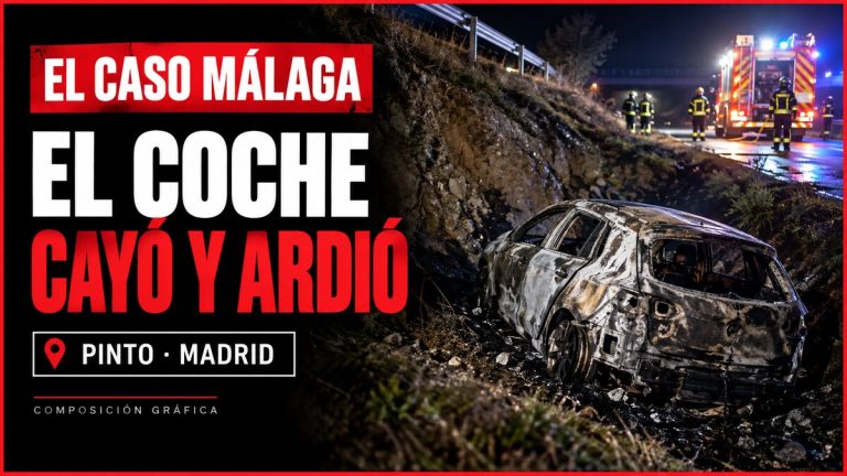 Portada EL CASO MÁLAGA sobre el accidente de un coche que cayó y ardió en Pinto