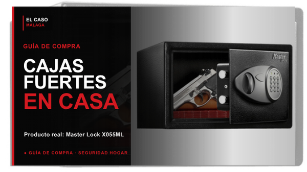 Portada El Caso Málaga para cajas fuertes de hogar con una Master Lock X055ML real