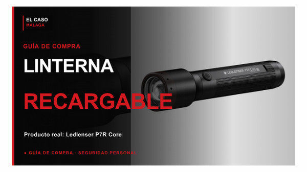 Portada El Caso Málaga para linternas recargables con una Ledlenser P7R Core real