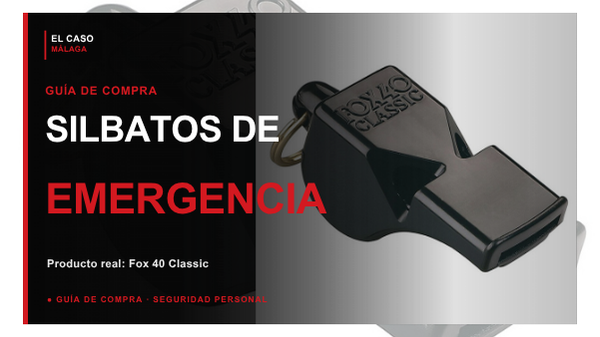 Portada El Caso Málaga para silbatos de emergencia con un Fox 40 Classic real