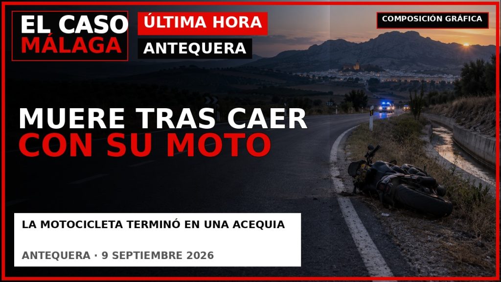 Portada de El Caso Málaga sobre el accidente mortal de moto en una acequia de Antequera