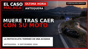 Portada de El Caso Málaga sobre el accidente mortal de moto en una acequia de Antequera