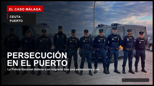 Portada de El Caso Málaga sobre una persecución policial en el puerto de Ceuta