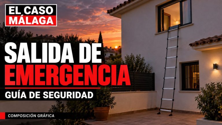 Escalera de evacuación para pisos en una portada editorial de EL CASO MÁLAGA