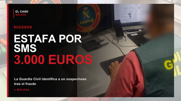 Portada de El Caso Málaga sobre una estafa por SMS de 3.000 euros a una mujer de Málaga