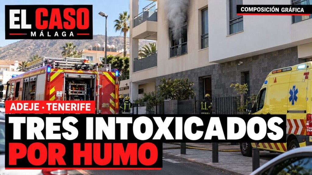 Portada ECM sobre tres intoxicados por humo en un incendio de vivienda en Adeje