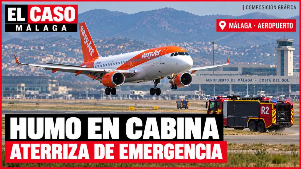 Portada editorial de El Caso Málaga sobre la emergencia de un vuelo de easyJet por humo en cabina al llegar al aeropuerto