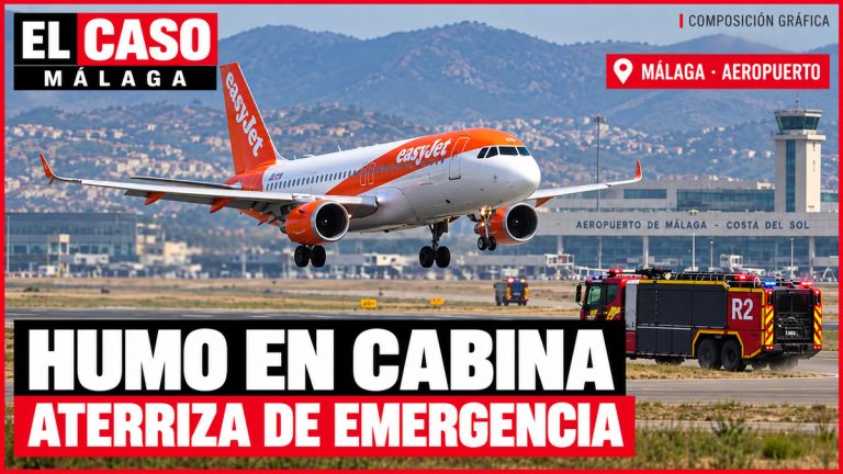 Portada editorial de El Caso Málaga sobre la emergencia de un vuelo de easyJet por humo en cabina al llegar al aeropuerto