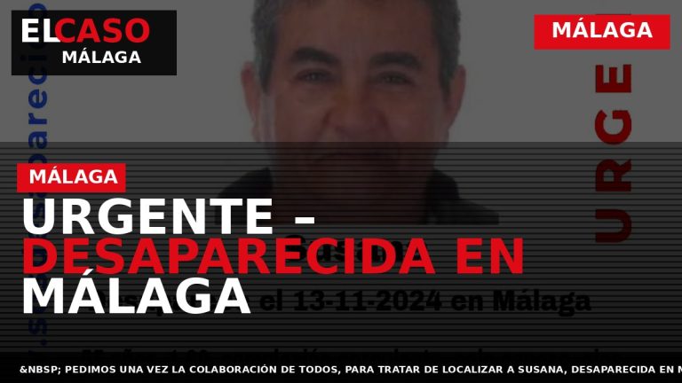 Portada El Caso Málaga: URGENTE – DESAPARECIDA EN MÁLAGA — MÁLAGA