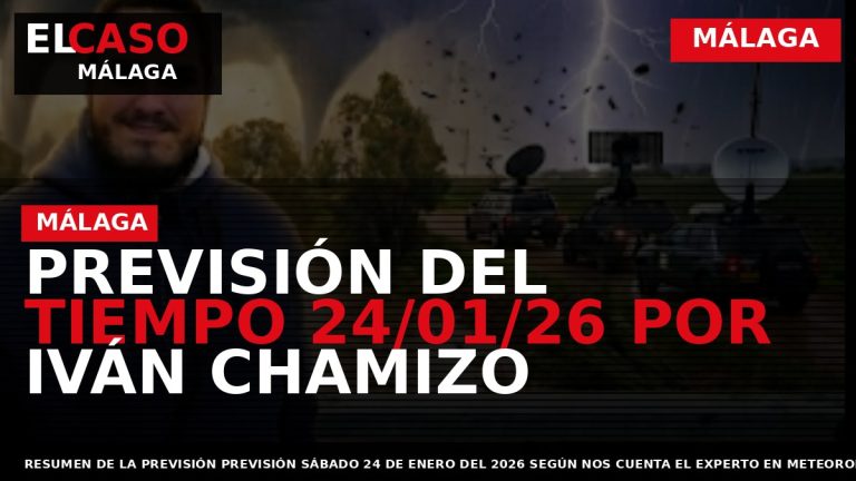 Portada El Caso Málaga: PREVISIÓN DEL TIEMPO 24/01/26 POR IVÁN CHAMIZO — MÁLAGA