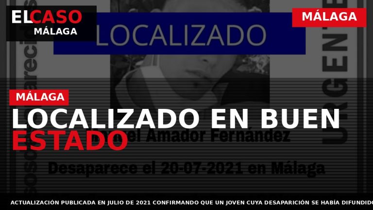 Portada El Caso Málaga: LOCALIZADO EN BUEN ESTADO — MÁLAGA