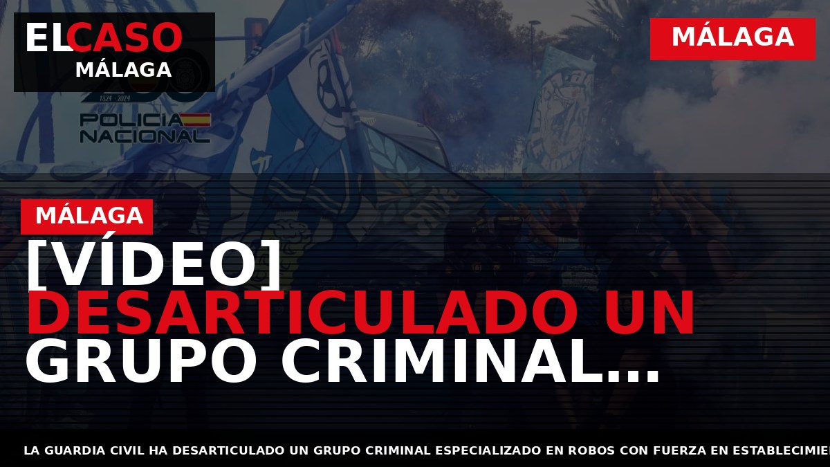 [Vídeo] Desarticulado un grupo criminal asentado en Puente Genil que robaba en bares de Málaga y Jaén